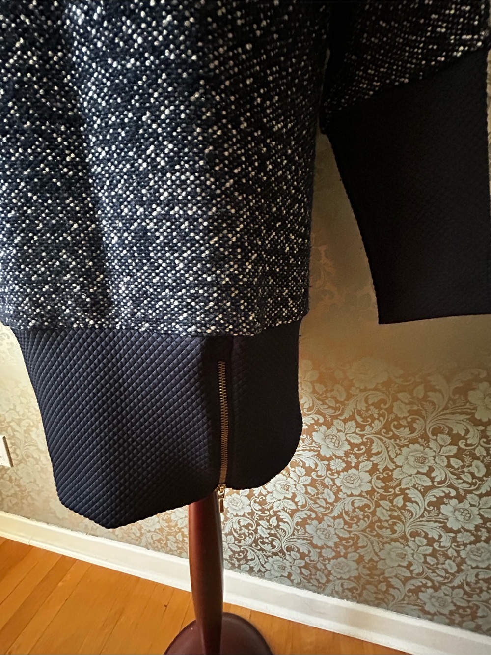 RUELLE Cowl Neck Textured Tunic Dark Blue Women’s Size Medium - Picture 8 of 13